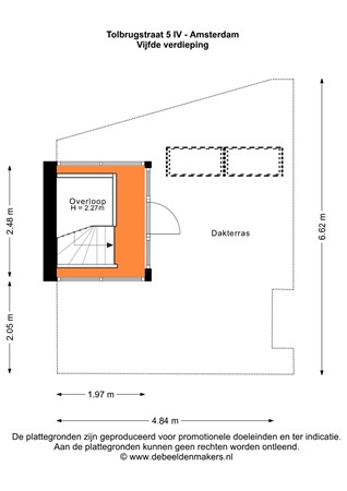 Floorplan - Tolbrugstraat 5-4, 1053 TN Amsterdam